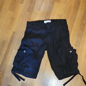 Black Cargo Shorts for Men